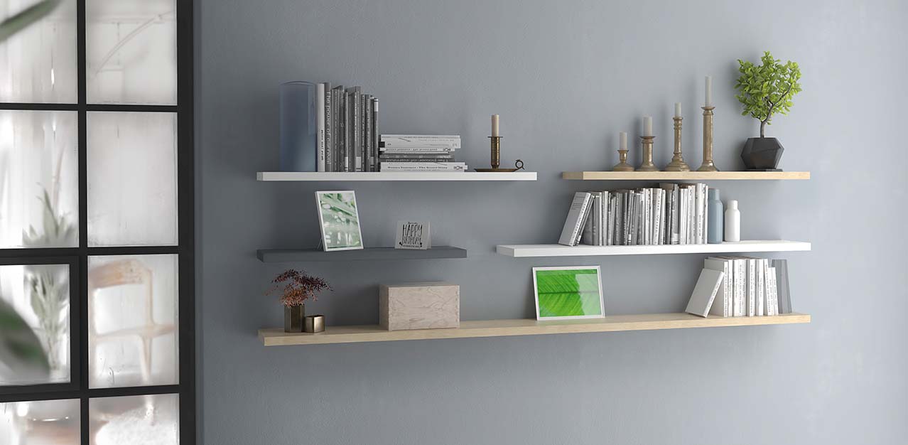 Wandboards op maat in wit en beuken