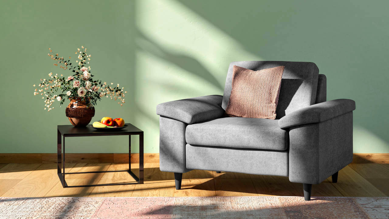 Fauteuil op maat in grijs