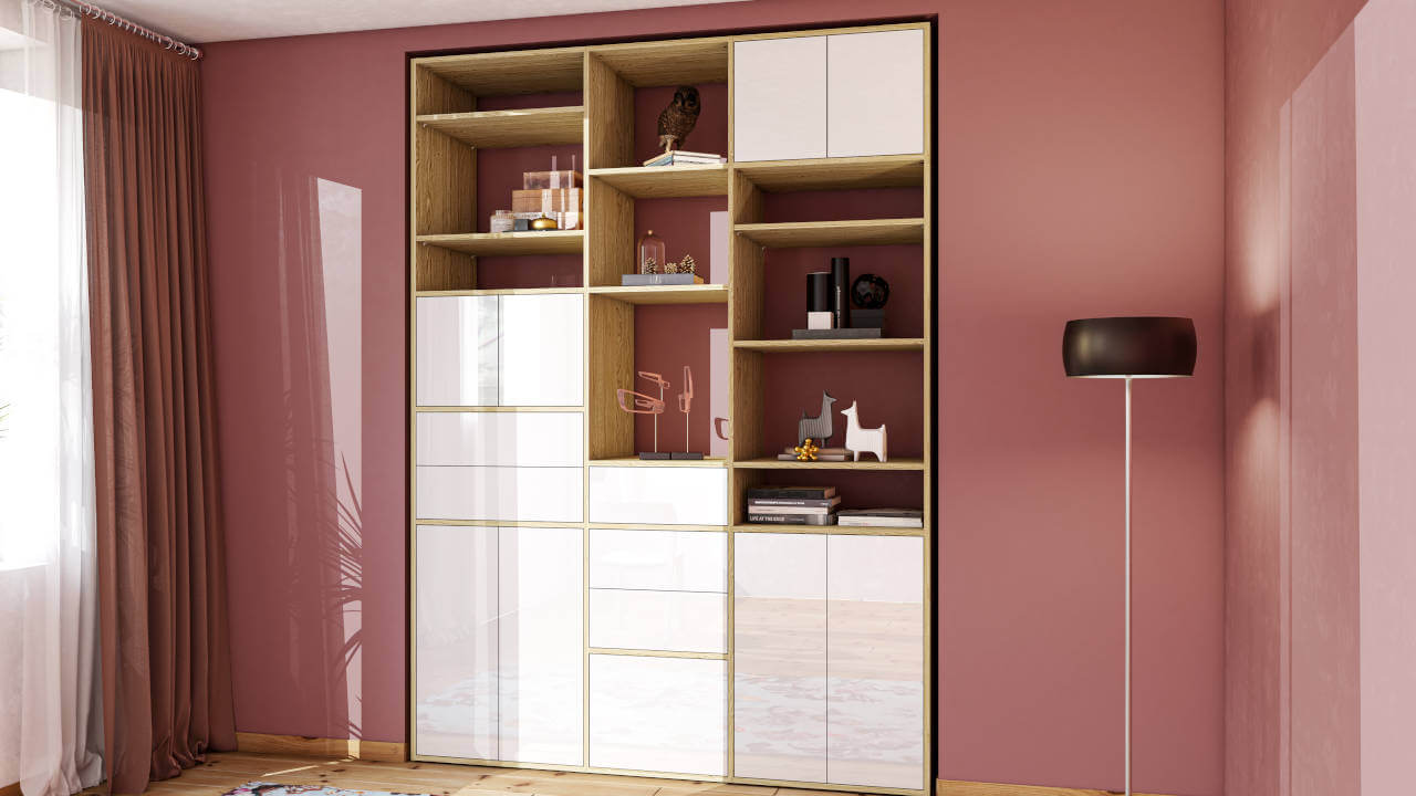 Welke soort open kast past bij jou Niskast op maat in de woonkamer met inliggende witte deuren