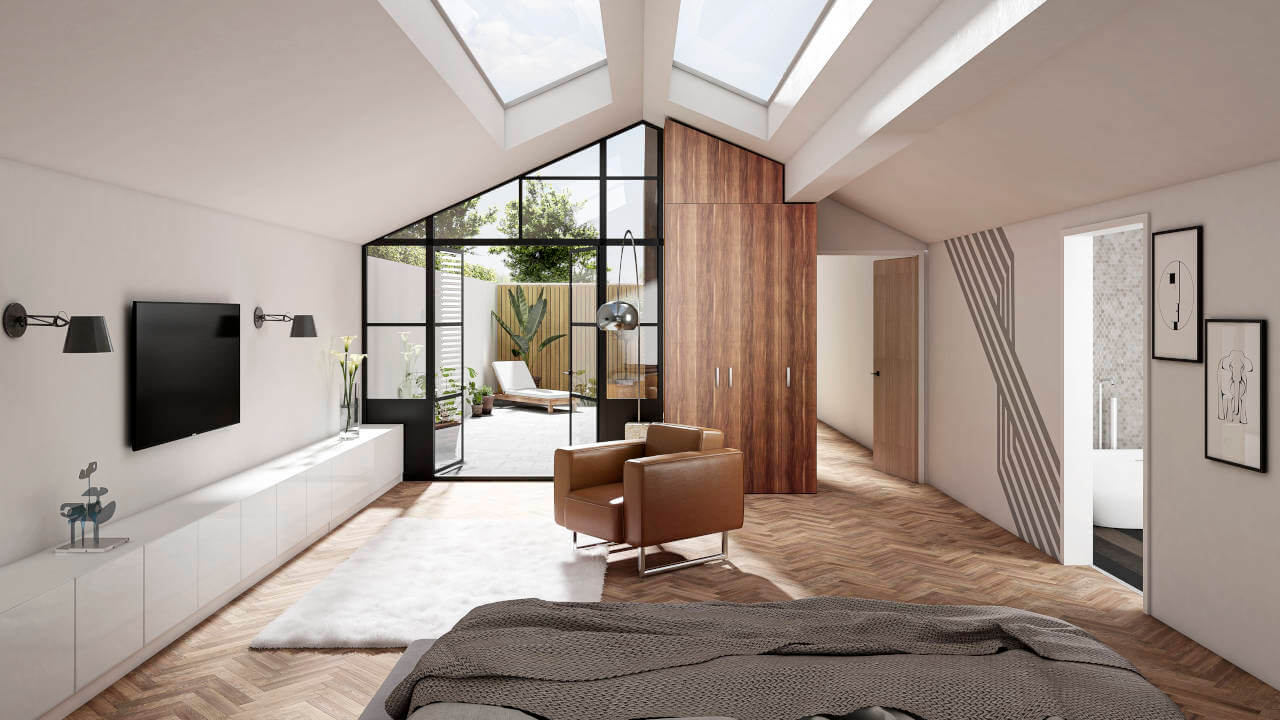 Bauhaus stijl woonkamer