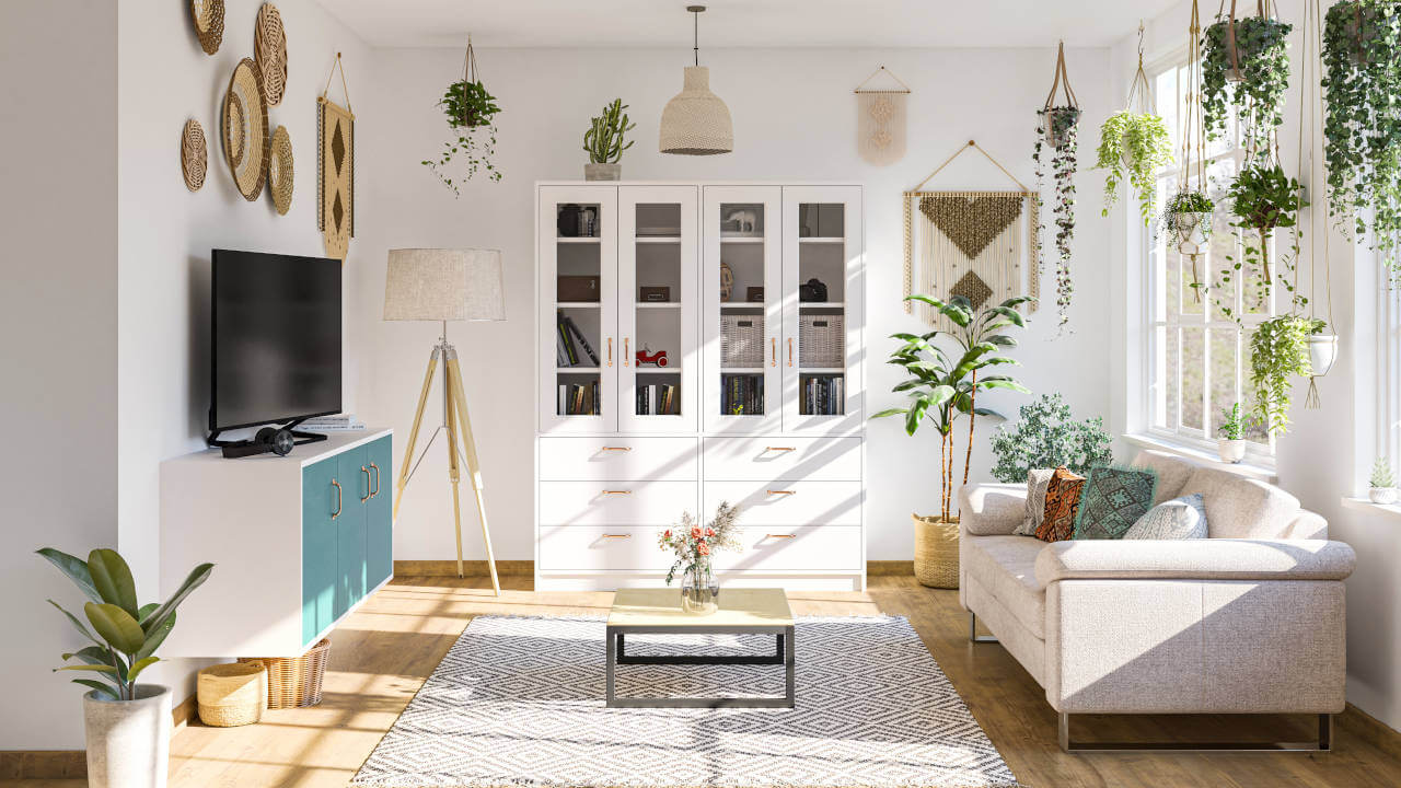 Kamerinrichting met de scandinavische stijl