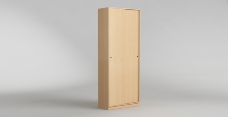 Hoge kast met 2 schuifdeuren